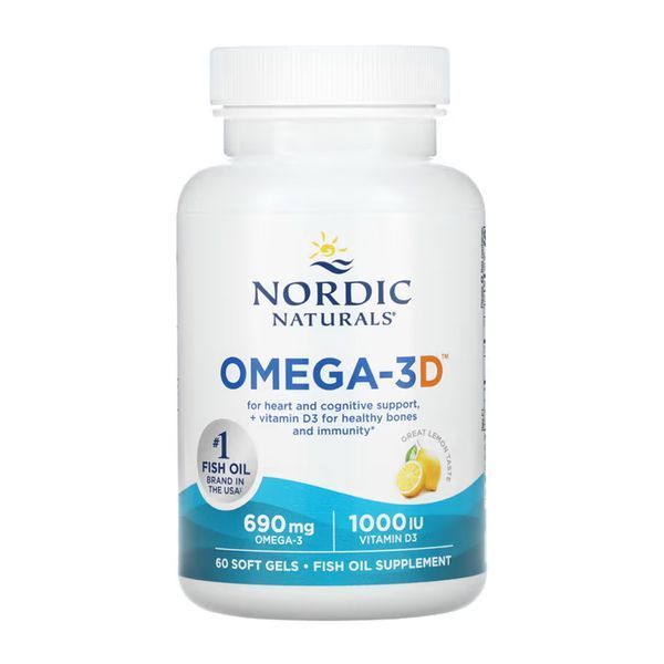 Omega-3D - 60 капсул з вітаміном D3 і Омега-3 31127 фото