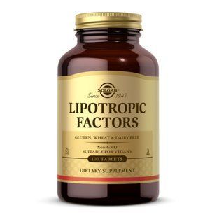 Lipotropic Factors від Solgar - 100 таблів для підтримки печінки 25825 фото