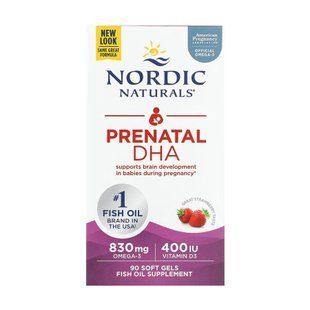 Prenatal DHA - риб'ячий жир 90 капсул з полуничним смаком 31117 фото