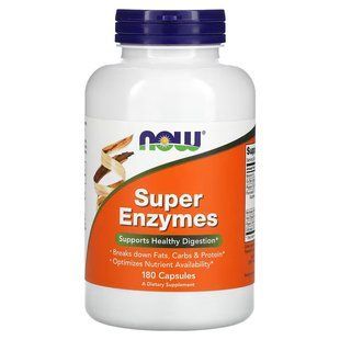 Super Enzyme - комплекс ферментів для травлення, 180 капсул 25647 фото