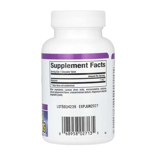 Melatonin 1mg - 90 таблеток, натуральний засіб для сну 30824 фото