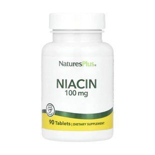 Ніацин 100мг - 90 таблеток від NaturesPlus, харчова добавка 30178 фото