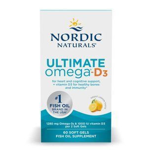Ultimate Omega-D3 - 120 капсул, омега-3 та вітамін D3 31139 фото
