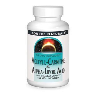 Acetyl L-Carnitine & Alpha-Lipoic Acid 650 мг - 30 таблеток 31787 фото