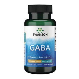 Капсули GABA Swanson 500 мг - 100 шт 8036 фото