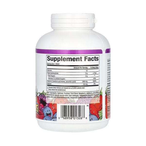 Жувальні таблетки Vitamin C 500mg зі смаком ягід - 90 шт 31728 фото