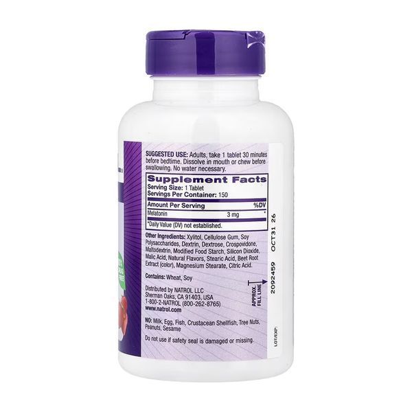 Melatonin 3mg від Natrol - 150 таблеток для підтримки сну 31448 фото