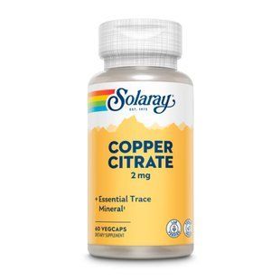 Copper Citrate 2mg - 60 вегетаріанських капсул, висока біодоступність 27737 фото