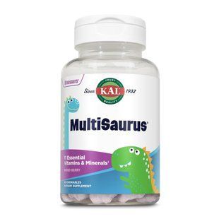 Жувальні мультивітаміни MultiSaurus з ягідним смаком, 60 шт 26621 фото