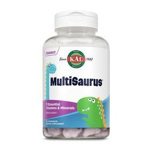 Мультивітаміни KAL MultiSaurus - 90 жувальних з ягідним смаком 26613 фото