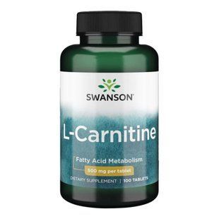 L-Carnitine 500mg, 100 капсул від Swanson 9155 фото