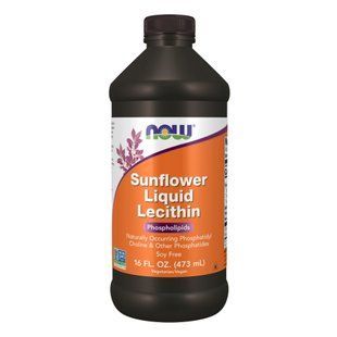 Sunflower Liquid Lecithin NOW&reg; - 473 мл, без сої та ГМО 22549 фото