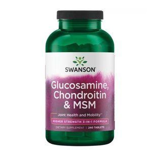 Glucosamine Chondroitin & MSM - Висока ефективність 240 таблеток 30790 фото