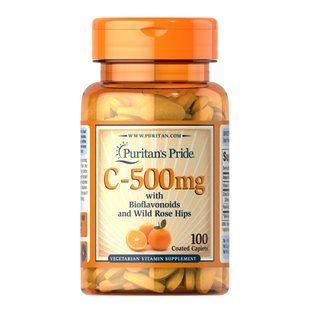 Vitamin C-500 mg з біофлавоноїдами та шипшиною - 100 капсул 7817 фото