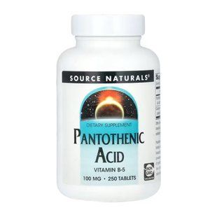 Pantothenic Acid 100 mg - 250 таблеток для вегетаріанців 29541 фото