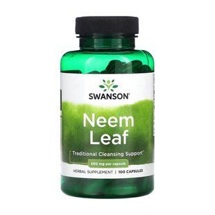 Neem Leaf 500 mg - 100 капсул, рослинна добавка для детоксикації 31849 фото