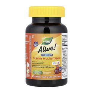 Жувальні мультивітаміни Alive! для дітей без цукру - 40 шт. 31554 фото