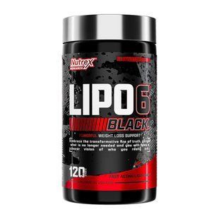 Lipo-6 Black Maximum Potency - 120 капсул, швидкодіючі жироспалювачі 31742 фото