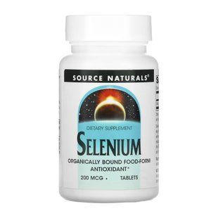Selenium 200 мкг Source Naturals - антиоксидант, 60 таблеток 29777 фото
