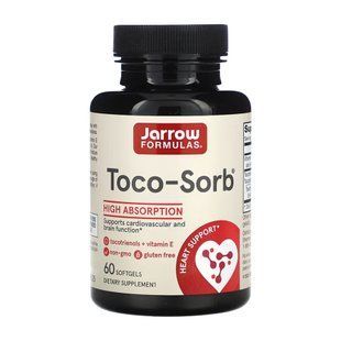 Toco-Sorb&reg; - 60 капсул &ndash; токотрієноли, вітамін Е від Jarrow Formulas 31431 фото