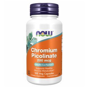 Chromium Picolinate 200mcg - 100 капсул для підтримки обміну речовин 24143 фото