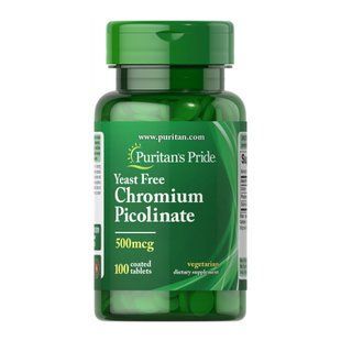 Chromium Picolinate без дріжджів, 500 мкг - 100 таблеток 14531 фото