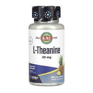 KAL L-Theanine 25 мг - 120 таблеток, моментальне розчинення 31573 фото