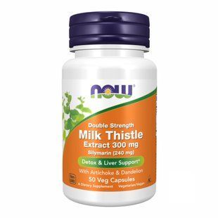 Silymarin Milk Thistle Extract 300 mg - 50 капсул від NOW Foods 10652 фото