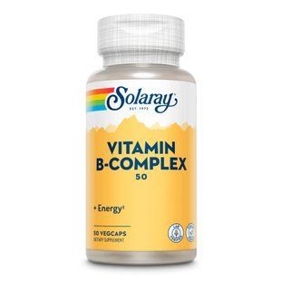 Vitamin B-Complex 50mg від Solaray, 50 капсул, вегетаріанський 27922 фото
