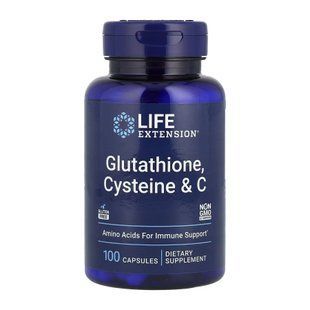Антиоксидантний комплекс Glutathione Cysteine & C, 100 капсул 28980 фото