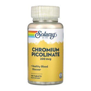 Chromium Picolinate 200 mcg - 100 таблеток для покращення метаболізму 28320 фото