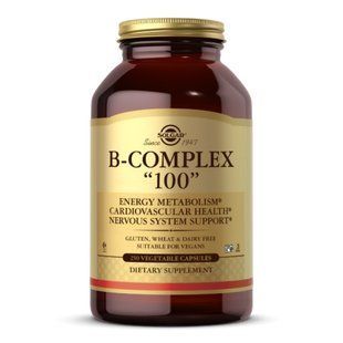 B-Complex 100 - 250 веганських капсул, підтримка обміну речовин 25439 фото