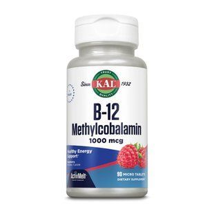 Вітамін B-12 Methylcobalamin 1000 мкг, 90 таблеток, малина 29614 фото