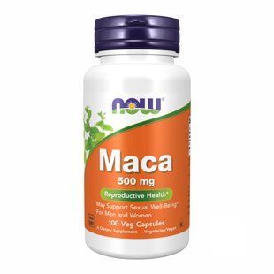 Maca - Перуанська мака 500mg, 100 капсул від Now Foods 5268 фото