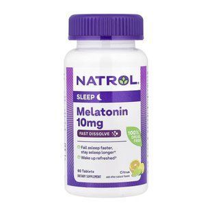 Melatonin Natrol 10 мг - 60 таблеток, швидкорозчинний 31455 фото
