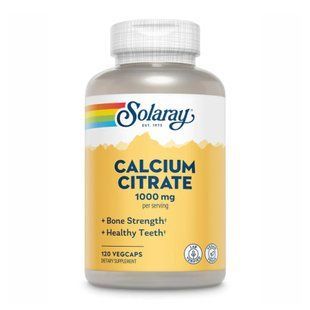 Solaray Calcium Citrate 1000mg - 120 капсул для здоров'я кісток і м'язів 23539 фото