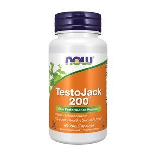 TestoJack 200&trade; - 60 капсул, Now Foods, вітаміни для чоловічого здоров'я 30293 фото