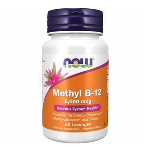 Methyl B-12 5000 мкг - 60 пастилок для енергії та ДНК 22528 фото