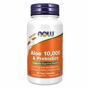 Aloe Vera 10000 з Пробіотиками - 60 вегетаріанських капсул 25675 фото