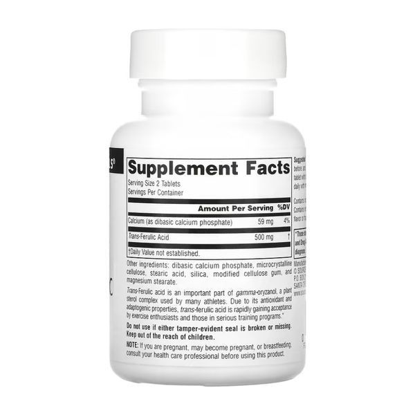 Trans-Ferulic Acid 250mg - ефективний антиоксидант для спортсменів, 30 таблеток 30243 фото