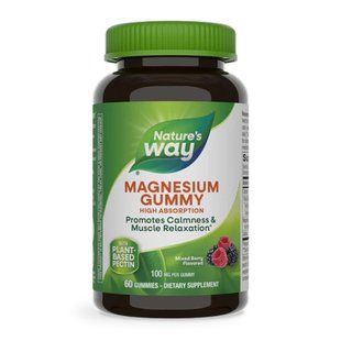Жувальні пастилки Magnesium Gummy - 60 шт., Nature's Way 31603 фото