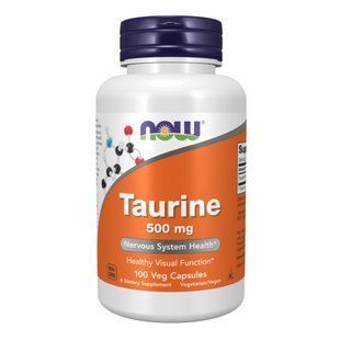 TAURINE 500 mg - 100 капсул для здоров'я нервової системи 18314 фото