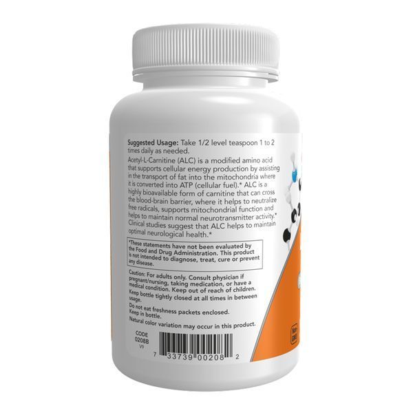 Acetyl L-Carnitine Pure Powder - 85 г, підтримка мозку та енергії 29664 фото