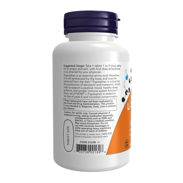 L-Tryptophan 1000 мг - 60 таблеток, подвійна сила 27852 фото
